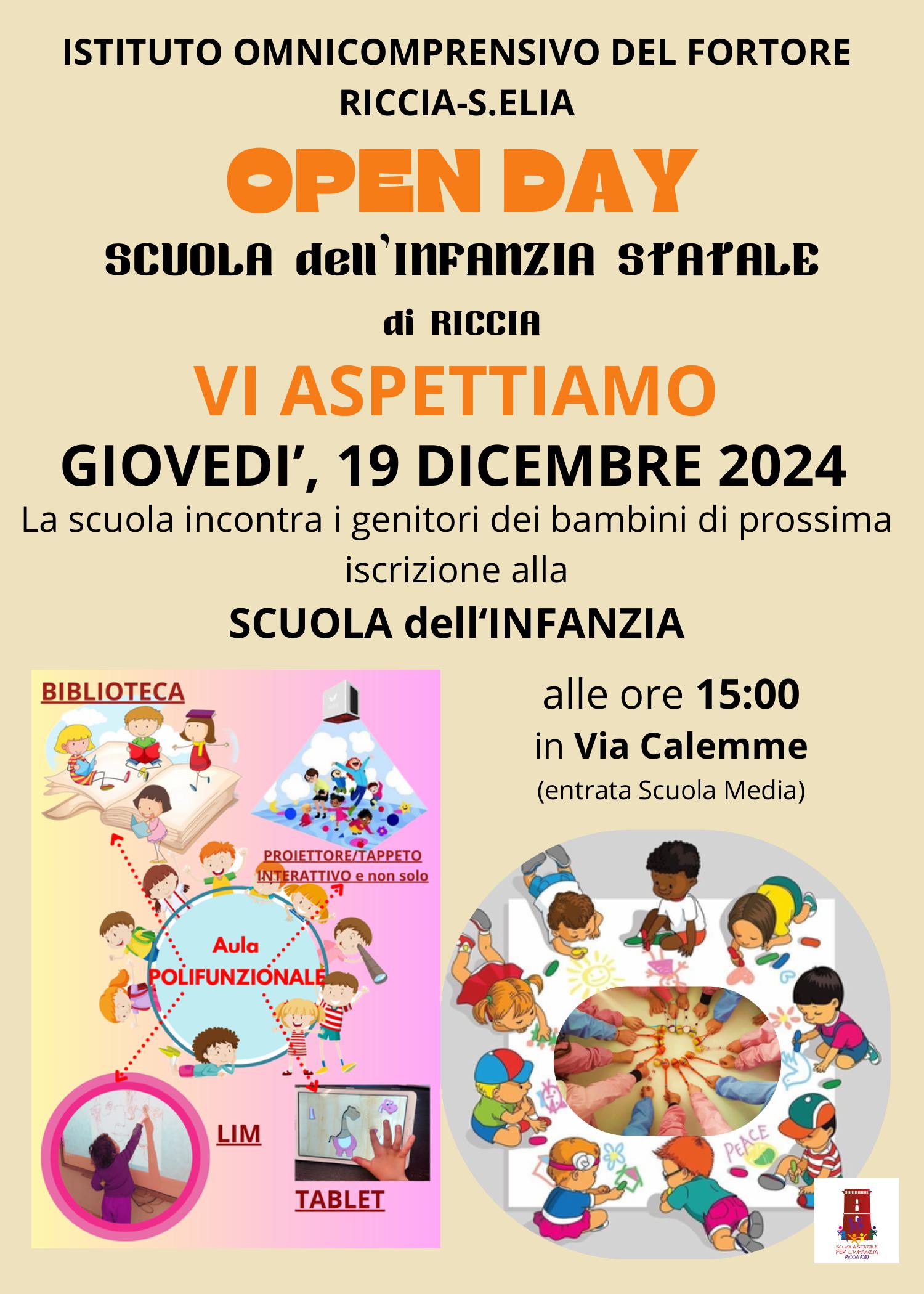 Open day Scuola dell’Infanzia di Riccia